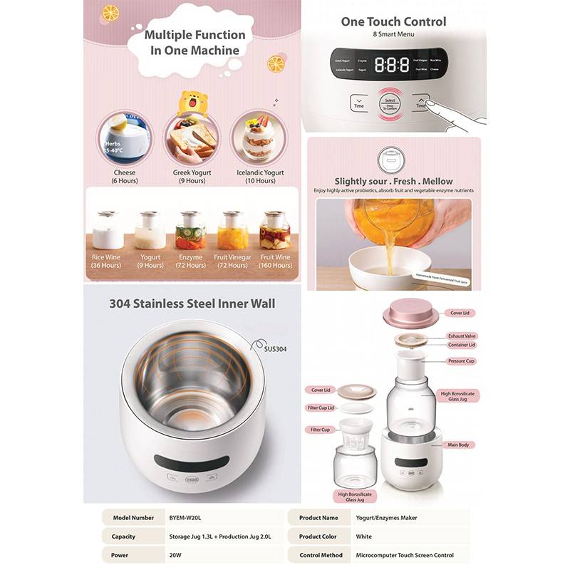 Bear Yogurt / Enzymes Maker BYEMW20L