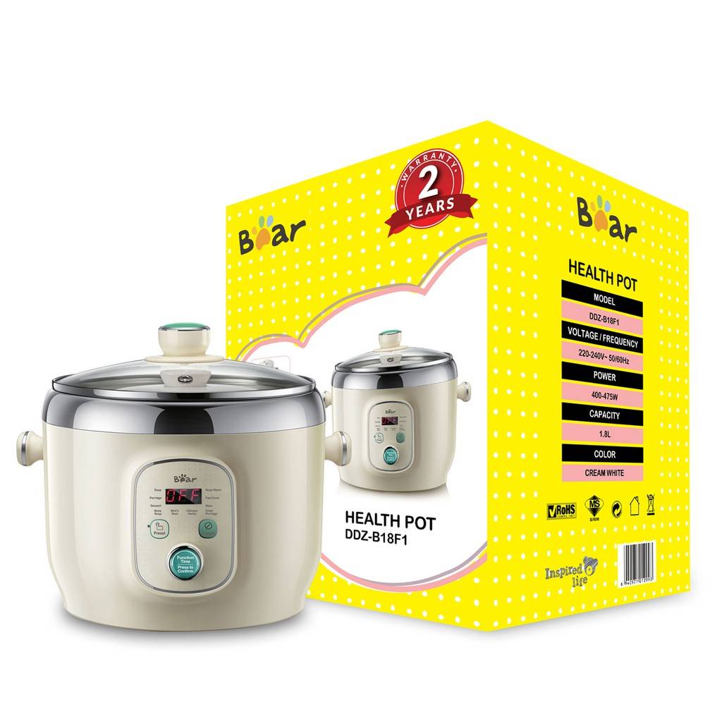Bear Multifunctional Smart Water Electric Slow Cooker (1.8L) DDZB18F1