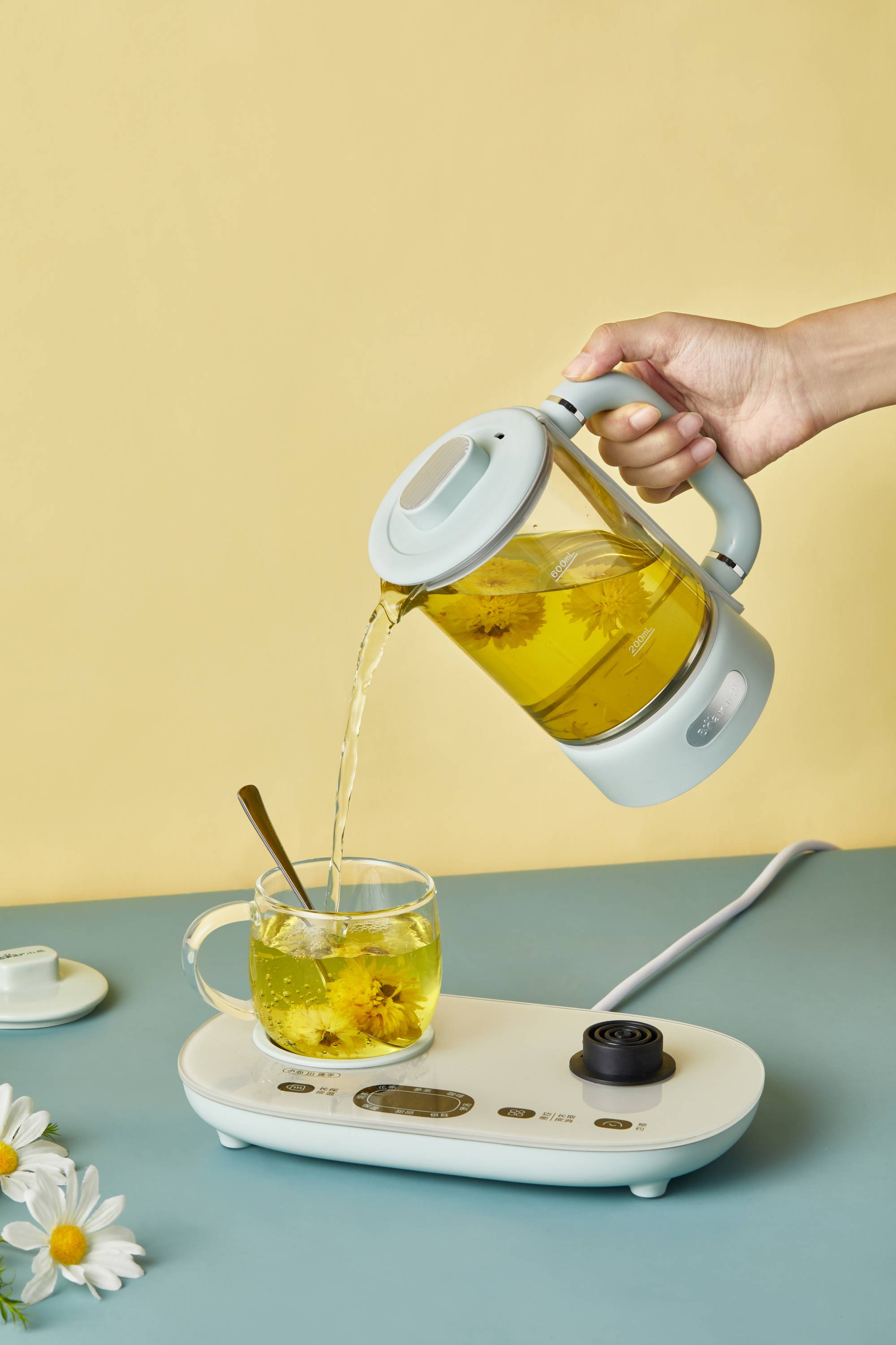 Bear 2 in 1 health Pot Kettle electric glass kettle 0.6L & 0.3L pot 養生壺