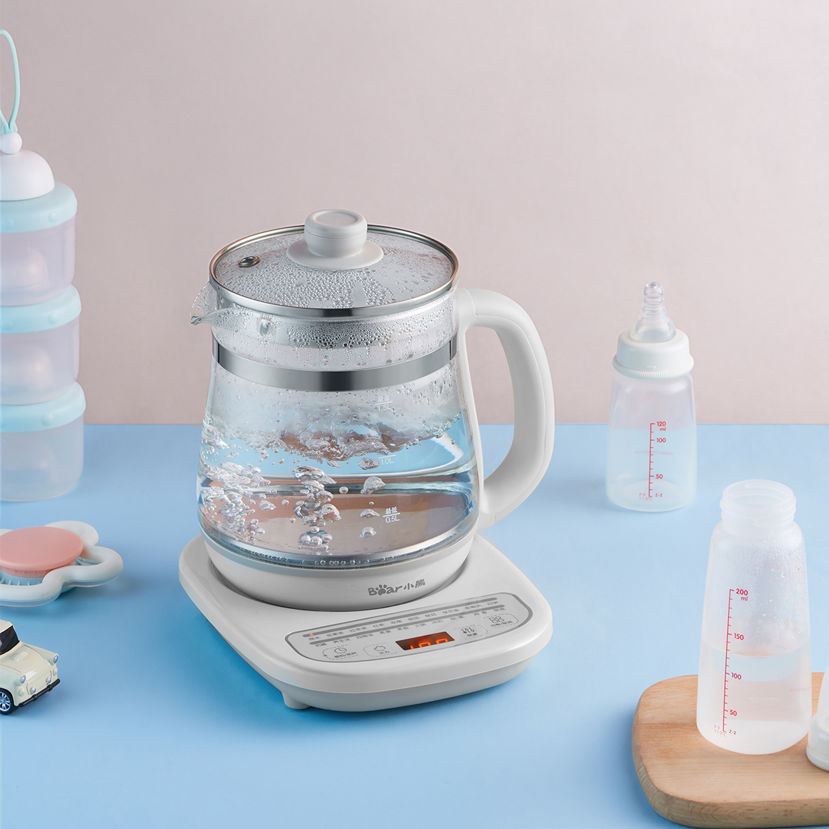 Bear Health Pot 1.5L 1000W 24Hour Timer 4090°C Keep Warm Bear